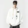 Nueva colección de otoño e invierno: sudadera con capucha para hombre, forrada de polar, corte holgado, moderna, casual y adecuada para usar en capas, perfecta como prenda exterior de invierno para adolescentes