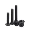 Tornillos de Cabeza Redonda Cruzada de Acero Inoxidable 304 Estándar de Guangdong Tornillos de Cabeza Plana Galvanizados en Negro M2M3M4M5M6M8