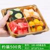 Caja de embalaje dorada desechable para frutas al por mayor, caja de embalaje para frutas durian de grado alimenticio PET con compartimento y tapa
