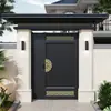 Liga de Alumínio Novo Estilo Chinês Villa Porta Dupla Portão de Pátio Portão Externo para Quintal Portão de Casa Autoconstruída Rural