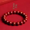 Pulsera de Mineral Crudo de Cristal Jiuxiya Cinabrio Arena Dorada Púrpura Arena Roja Imperial Pulsera de Arena Púrpura Cinabrio Rojo Venta al por mayor