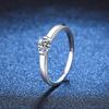 Anel de Prata Esterlina S925 com Diamante Moissanita Feminino Cintura Fina Cruzado Xinghe Anel de Diamante de Proposta de Alto Padrão Anel de Moissanita de 50 Pontos