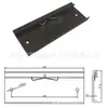 Hebilla de Riel Guía Industrial DIN35mm HS-A35 Soporte de Montaje Fijo Aleación de Aluminio Hebilla Blanca Negra