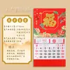 Calendario Chino Estilo Oveja 2027 con Etiqueta de Fortuna de Pan de Oro, Regalo Corporativo al por Mayor, Calendario Grande Desprendible con Estampado Dorado