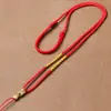 Novo Cordão de Acessório Trançado Artesanal Banhado a Ouro para Homens e Mulheres, Pingente de Jade, Amuleto de Buda Cordão Ajustável