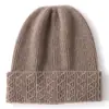 Cachemira 2025 Otoño e Invierno Nuevo Estilo Unisex Jacquard de Aguja de Lingote Casual Cálido Protección para Orejas y Protección contra el Frío Gorro de Punto