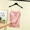 Nuevo camisole de estilo coreano de verano con copas en el pecho para mujer, corte ajustado, sexy, sin espalda, sin mangas