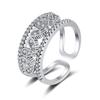 Anillo Abierto Estilo Japonés y Coreano Oro Rosa Corazón Hueco Abertura Anillo Ajustable Moda para Mujer Elegante Anillo para Dedo Índice Moderno