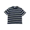 Camiseta de Manga Corta a Rayas Estilo Montaña para Niños de Yuanbaoshe, Modelo Nuevo de Verano 2026 para Niños, Top Casual de Cuello Redondo