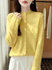 Cardigã de Tricô Exquisito com Gola Meia-Alta Crochê Feminino Outono Jacquard Pesado Tricô Solto Suéter Casaco Emagrecedor