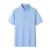 Camisa POLO Masculina de Manga Curta com Gola Lapela Verão Nova de Alta Qualidade Respirável Versátil Amiga da Pele Roupa de Trabalho Camiseta com Impressão Personalizada
