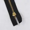 Zíper Metálico Aberto Automático Cabeça Fechada Cauda Fechada Nº 5 Latão Zíper para Bolsa de Viagem Zíper Metálico Zíper Decorativo para Roupa