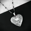 Collar con Colgante de Corazón de Roca Exportación Transfronteriza Gótico Y2K Collar para Foto Acero Inoxidable Plata Alternativo Venta Directa de Fábrica