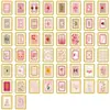 [Colección] 50 Piezas de Pegatinas para Diario Serie Estampado Dorado, Materiales Transparentes de Mascota Impermeables para Diario, Pegatinas Decorativas DIY