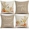 Jit Funda de Almohada Combinada de Calabaza para Festival de la Cosecha Transfronterizo Amazon Acción de Gracias Hogar Sofá Funda de Almohada Decorativa