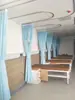 Cortina Divisoria en Forma de U para Cama de Terapia, Cortina Médica de Belleza para Clínica Comercial Opaca L Ambulatorio, Color Sólido para Habitación