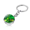 Llavero Colgante Piedra Lunar Aurora Boreal Regalo Creativo Llavero de Metal Colgante para Bolso Colgante de Cristal