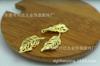 Acessórios de Cobre Fundido 22*10mm Pingente de Folha de Cobre Fundido Pingente de Lâmina Acessórios para Adornos de Cabeça de Noiva