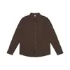 2026 Nova Camisa Masculina de Manga Longa com Lapela Texturizada Estilo Japonês Cor Sólida Versátil Casual Outerwear Jovem Tendência Confortável
