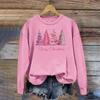 Popular transfronterizo 3D digital nuevo color navideño 2024 estampado para mujer cuello redondo abrigo moda moderna manga larga baño