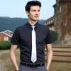 Camisa de Verano de Manga Corta Azul Claro Unisex Negocios Slim-fit Algodón Profesional Vestido Ropa de Trabajo LOGO Bordado