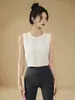 Ropa de verano para fitness para mujer, fina, transpirable, camiseta sin mangas deportiva holgada, camiseta para correr y entrenamiento, top elegante de alta gama