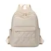 Mochila Transfronteiriça Feminina Nova Moda Outono e Inverno 2025 Estilo Coreano Mochila Pequena Mochila com Bordado de Linha Acolchoada para Mulheres
