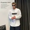 Camiseta de Manga Larga Pesada Estampado de Letras Algodón Sintético Primavera/Otoño 2026 para Hombre Otoño Versátil Suelta Capa Base