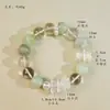 [Uva Verde después de la Lluvia] Cristal Natural Xiuyu Cristal Limón Copo de Nieve Fantasma Pulsera Pulsera Venta al por Mayor Regalo para Mejor Amigo