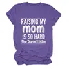 Raising my mom es un sitio independiente de Amazon eBay para camisetas de mujer cómodas, versátiles y elegantes de cuello redondo y manga corta