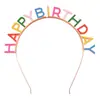 Diadema de Fiesta de Cumpleaños Europea y Americana Es Mi Cumpleaños Goteo de Aceite Letra Colorida Corona de Cumpleaños Niña