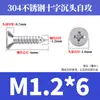 Tornillos Autorroscantes Avellanados Gb846 Acero Inoxidable 304 Cabeza Plana Phillips Tornillos para Madera Extendidos M2.9M3.5M4.2M5.5