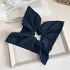 Goma para el pelo fruncida estilo francés con alta elasticidad, Pañuelo cuadrado de tela texturizada vintage para el pelo para mujer, Exquisita goma para coleta alta