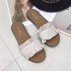 Sandalias de Flores para Mujer Verano Planas Bohemias de Vacaciones Calzado para la Playa