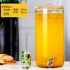 Cubo de Coca-Cola, Cubo para Bebidas de Jugo, Buffet, Cubo para Té de Frutas, Cubo para Vino, Cubo de Vidrio de Gran Capacidad, Tetera para Agua Fría con Grifo
