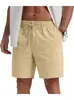 Moda de Verano para Hombre Casual Versátil de Moda Pantalones Cortos Estilo Callejero Color Sólido Sueltos Pantalones Cortos Multicolor Modernos En Stock