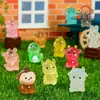 Boneca de animal do zodíaco resina luminosa fofa desenho animado DIY enfeites de mesa de escritório materiais para joias atacado