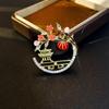 Lanternas de Estilo Antigo Cheias de Broches Exquisitos para Mulheres, Acessórios de Alto Padrão Esmaltados com Zircônio da Dinastia Han, Broches Criativos Retro