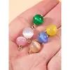 Estilo nacional jade colorido ojo de gato retro hebilla de disco botones de qipao estilo chino nuevo botones pequeños de moda de alta gama
