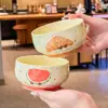 Cuenco de Cerámica para Arroz con Frutas para Uso Doméstico, Modelo Nuevo 2025, Cuenco de Arroz de Alto Valor Estético, Cuenco Individual para Comer Niños, Cuenco de Uso Personal