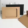 Envelope Janela Recortada Envelope de Armazenamento de Cartões Postais Caixa de Embalagem de Papel Kraft Retrô Espessado Armazenamento de Envelopes Pretos em Branco