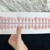 Comercio exterior transfronterizo tamaño completo 30 piezas sin lima, plegables, sin costuras, pegatinas para uñas, puntas de uñas francesas removibles