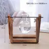 Jarrón de cristal creativo para arreglos florales de sala de estar, recipiente hidropónico transparente simple para plantas pequeñas, maceta de boca estrecha