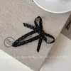 Grampo BB de Ponto Doce Estilo Coreano com Laço, Grampo de Cabelo de Tecido para Mulheres, Grampo para Mechas da Testa, Grampo para Franja Lateral, Grampo de Cabelo para Meninas