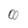 Anel de casal um par de anéis masculinos e femininos simples moda temperamento coreano anel de zircônia coroa anel de diamante de simulação aberto para casamento