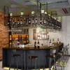 Suporte de vinho para pendurar em ferro forjado, suporte para pendurar em balcão de bar, porta-copos highball, suporte de taças de vinho invertido, armário de parede para restaurante, prateleira de armazenamento, armário de vinho para bar