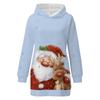 Sudadera nueva de 24 años con estampado navideño, suéter holgado europeo y americano transfronterizo de muñeco de nieve, impresión digital a D-made