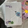 Funda Protectora de Dibujos Animados Tamagotchi para iPad Tablet Plegable en Y Pro con Ranura para Lápiz 11ª Generación Dura 13 pulgadas Mini/Air