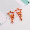 Estrela de Cinco Pontas Pintada em Cores Doces Fecho Lagosta Giratório DIY Decoração de Bolsa Artesanal Conector de Contas Acessório