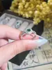 Novo Estilo Popular Luxo Leve Alto Padrão Anel de Jade Anel Aberto Estilo Palácio Francês Anel para Dedo Indicador Presente de Aniversário Feminino